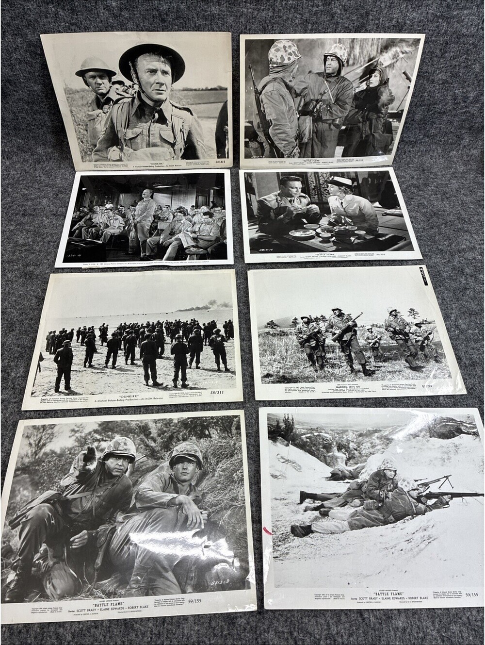Vtg 1950s Military Cinema Movie Still Photo Lot of 8 Universal Allied Artist